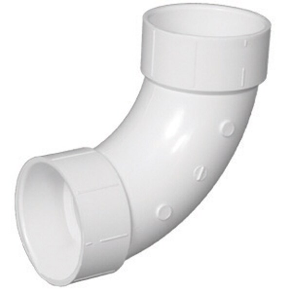 Charlotte Pipe And Foundry Charlotte Pipe Schedule 40 3 in. Hub X 3 in. D Hub PVC Long Sweep Elbow 1 pk PVC003041000 - main
